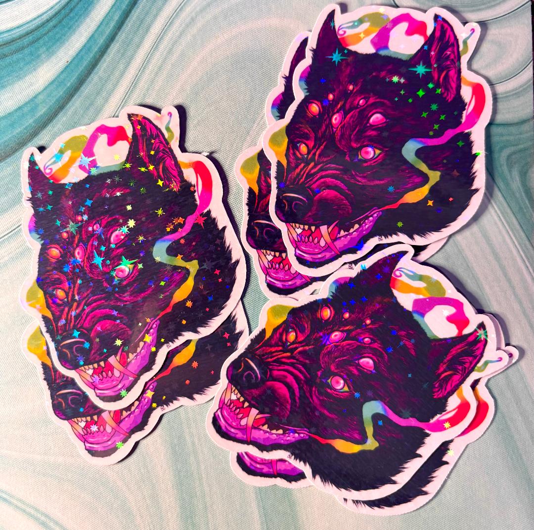 Spider Wolf 3.5in Sticker Holo