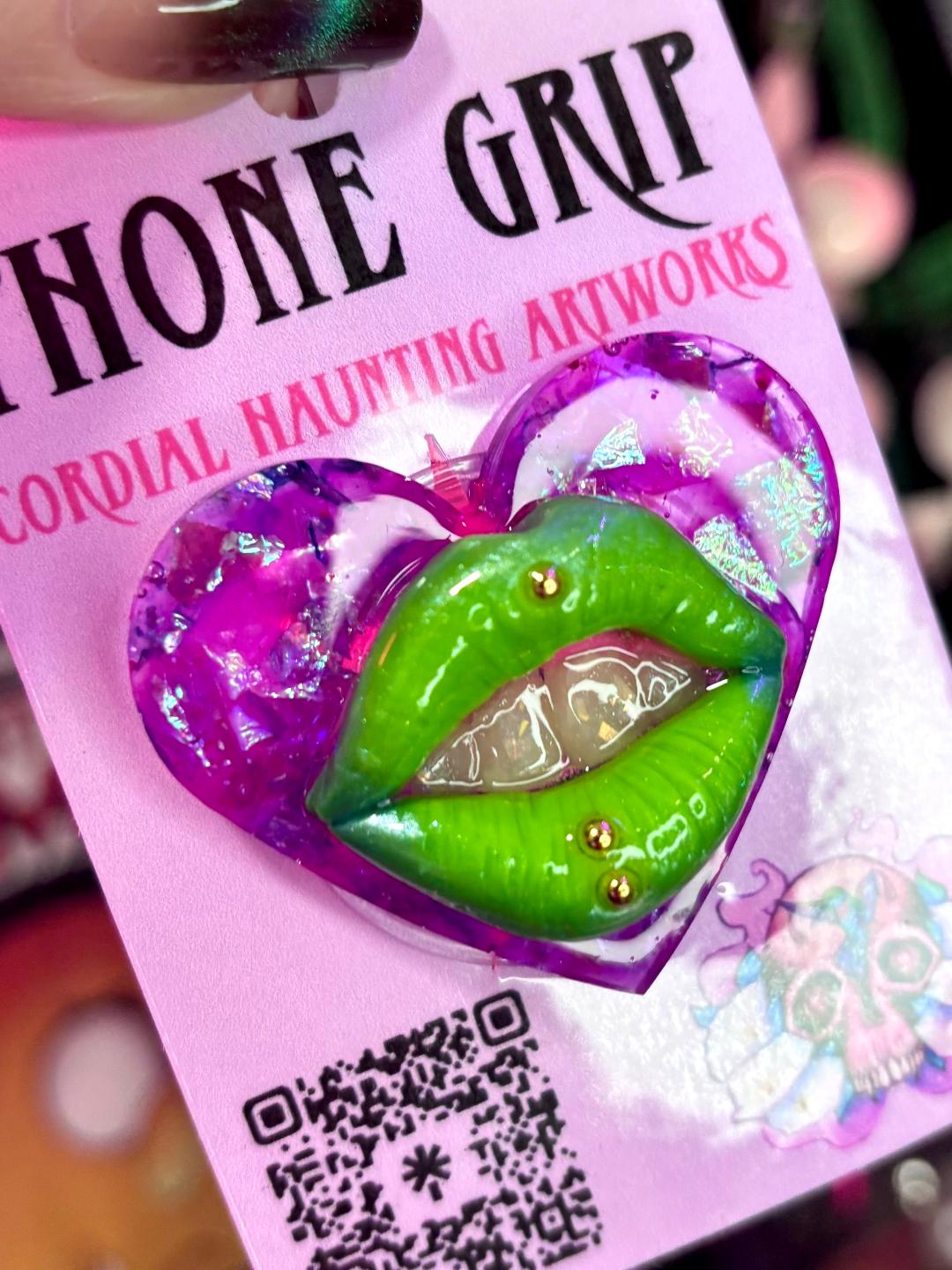 Phone Grip 'Green Lips'