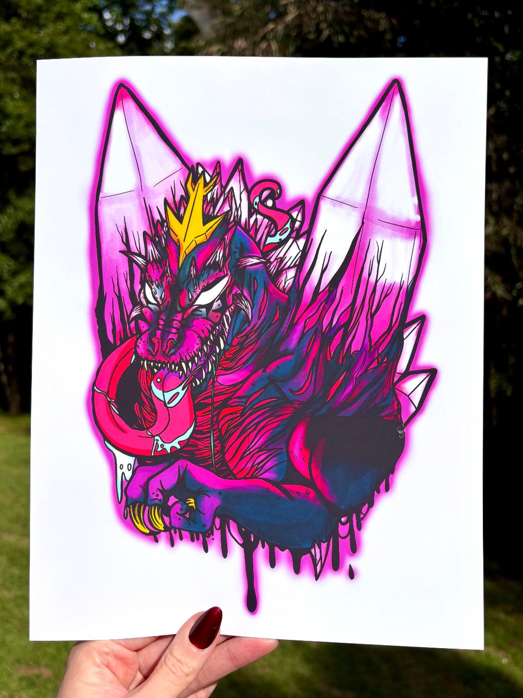 Venom Space Godzilla Print 11x8.5in