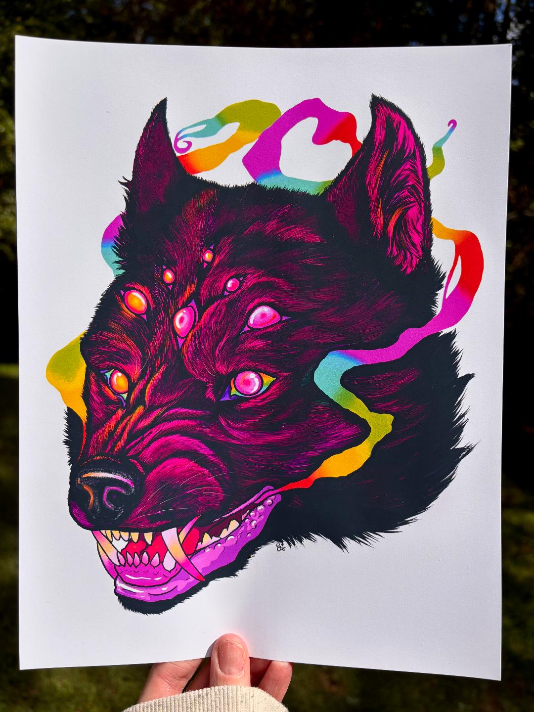 Spider Wolf Print 11x8.5in