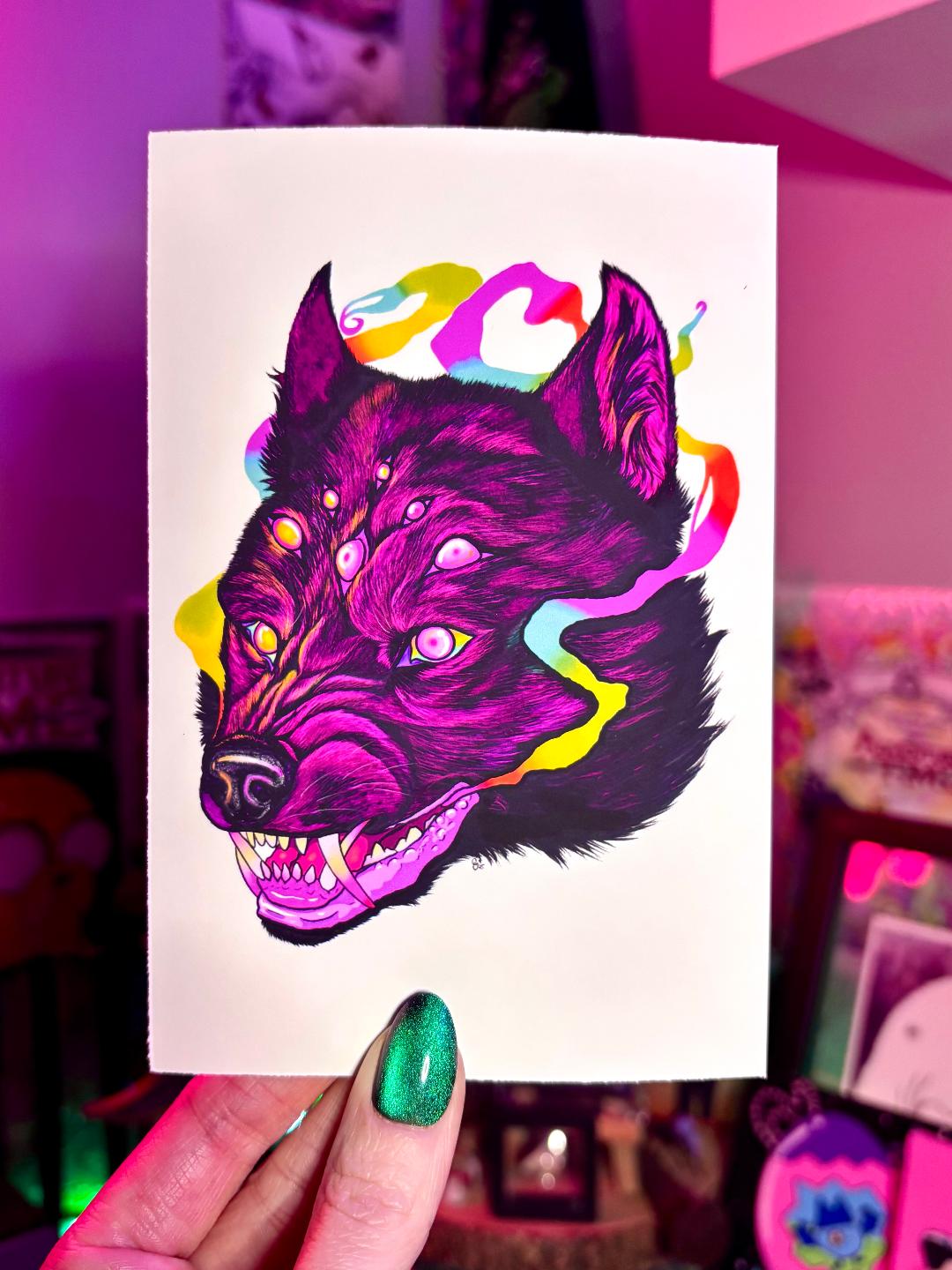 Spider Wolf Print 4x6in