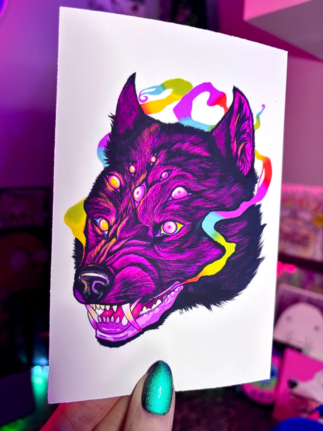Spider Wolf Print 4x6in