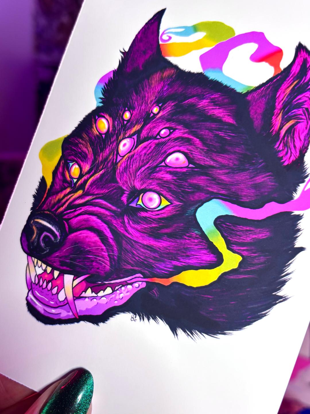 Spider Wolf Print 4x6in