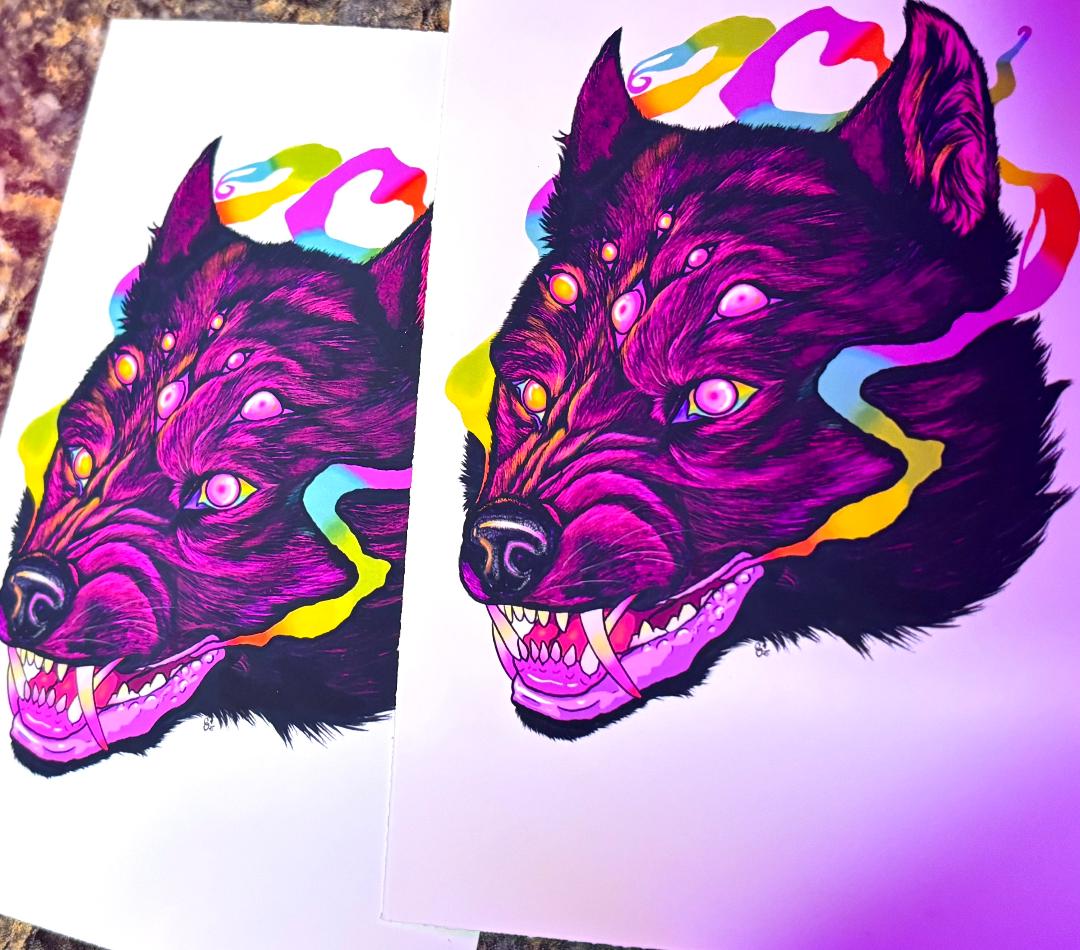 Spider Wolf Print 4x6in
