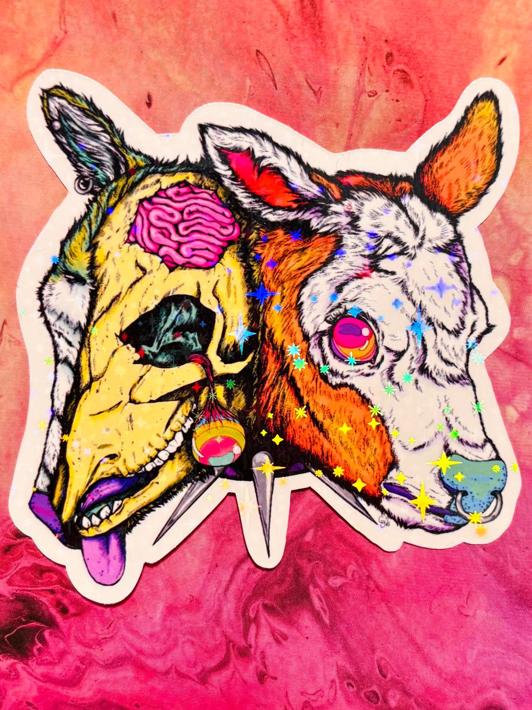 Twiiiin Holo Sticker 3.5in