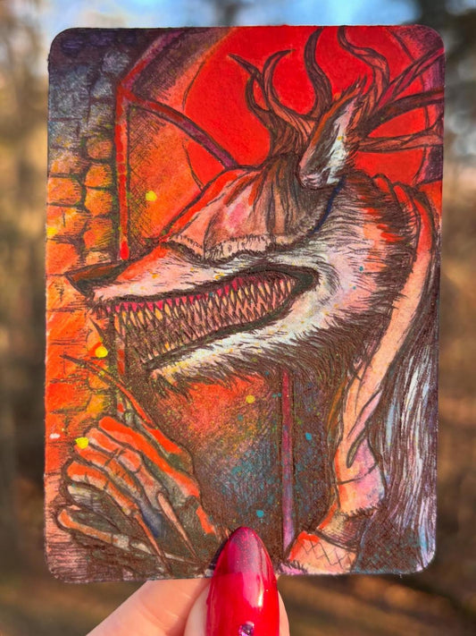 Amelia Vicar Watercolor ORIGINAL 2.5x3.5in