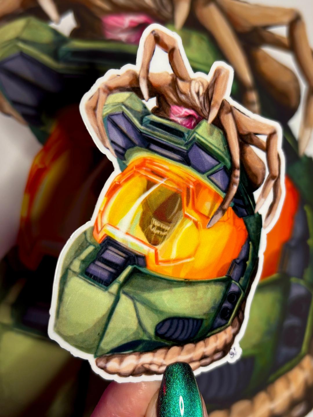 Spartan Vs Xenomorph 3.5in Sticker