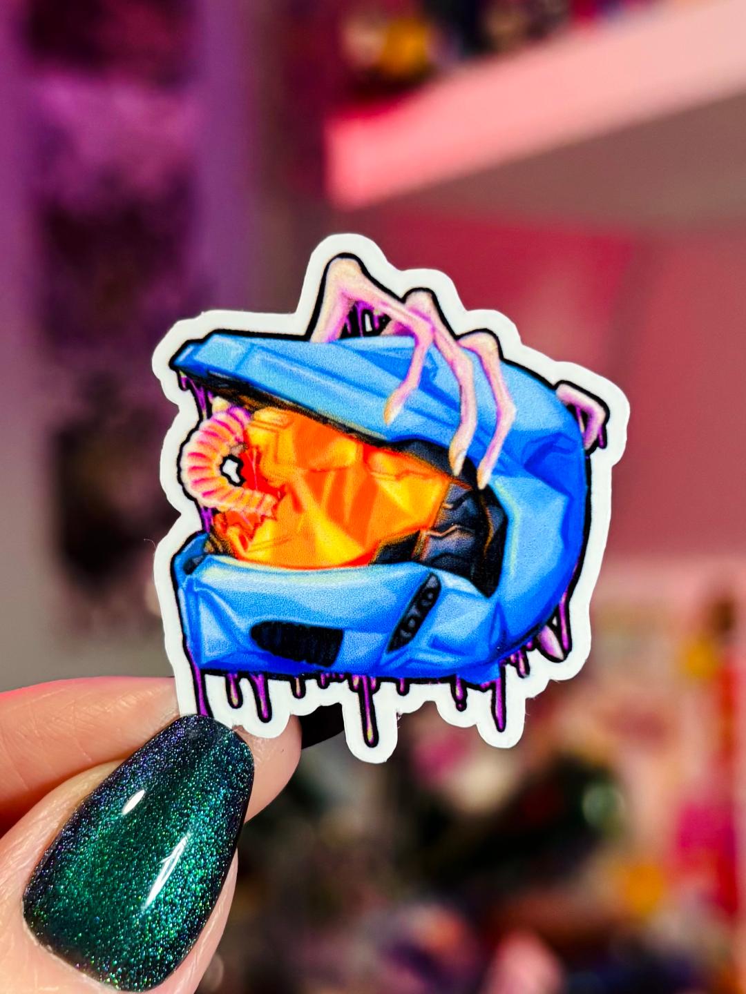 Mini Spartan vs Face Hugger Sticker