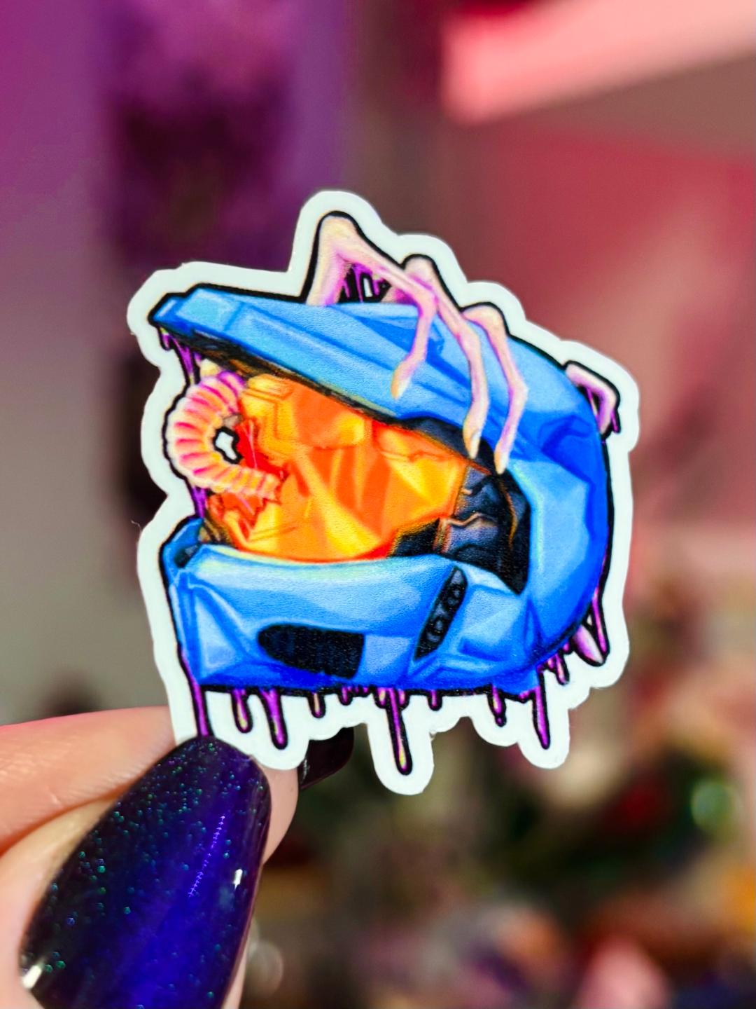 Mini Spartan vs Face Hugger Sticker