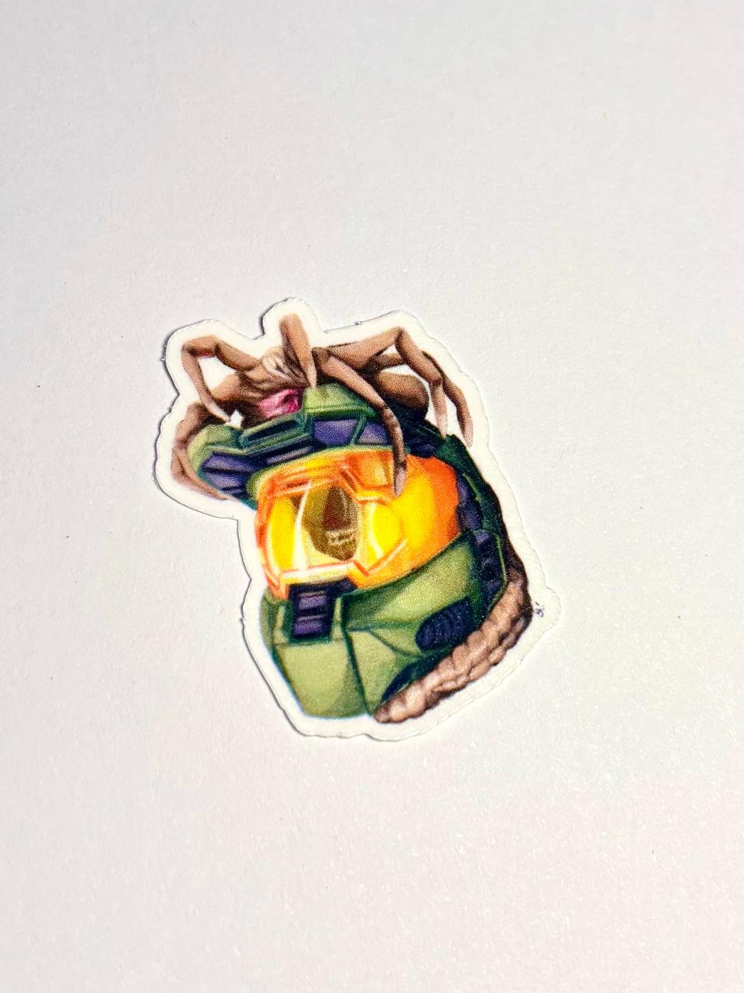 Mini Spartan Vs Xenomorph Sticker