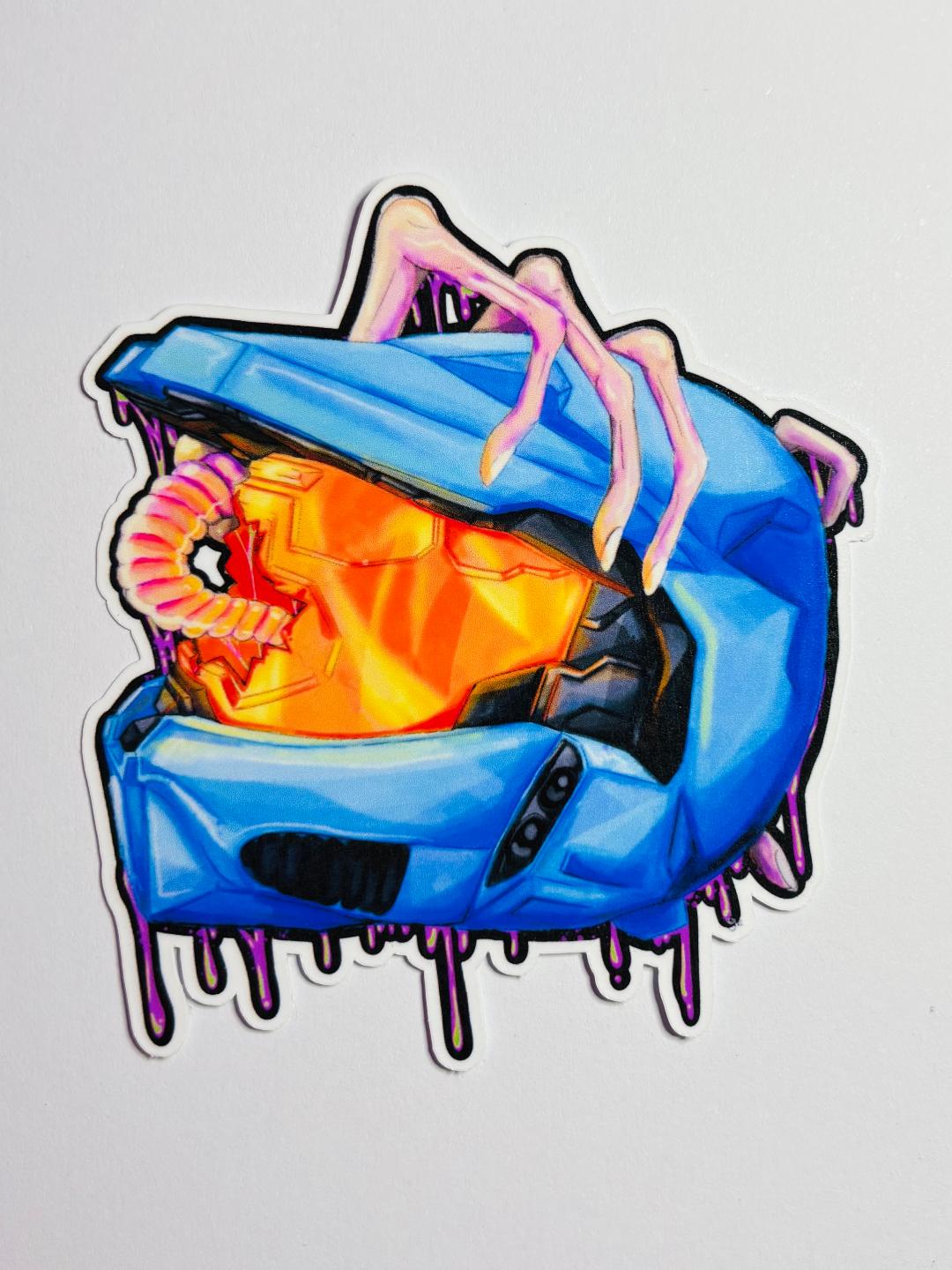 Spartan Vs Face Hugger Sticker 3.5in