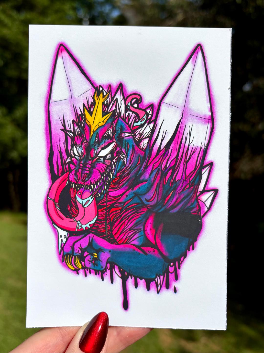 Venom Space Godzilla 4x6in Print
