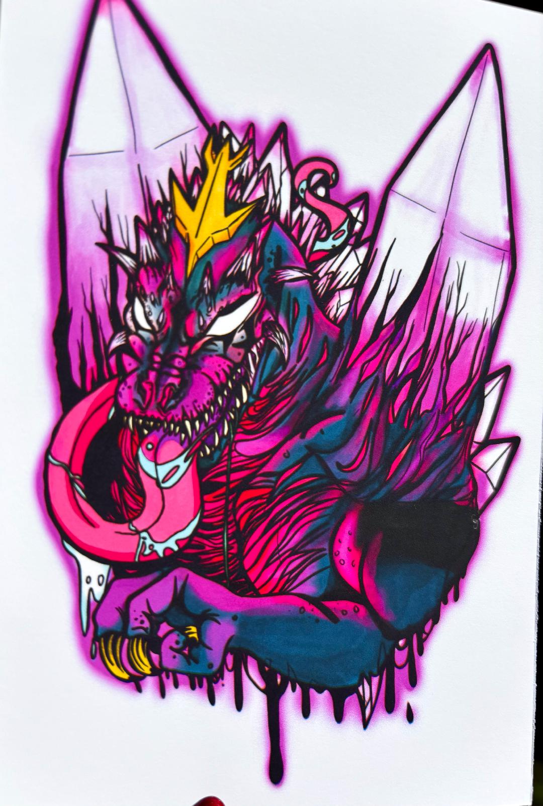 Venom Space Godzilla 4x6in Print