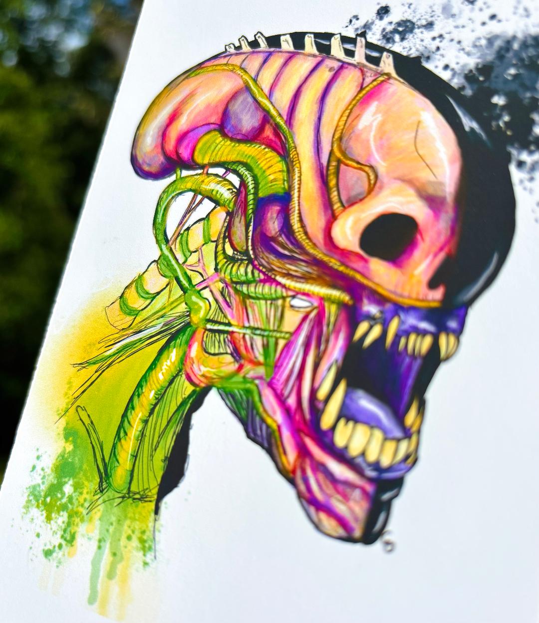 Xenomorph Print 4x6in